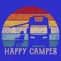 Rv Camping 70s 80s Retro Happy Camper Cool Gift Women's Long Sleeve Shirt thumb 2