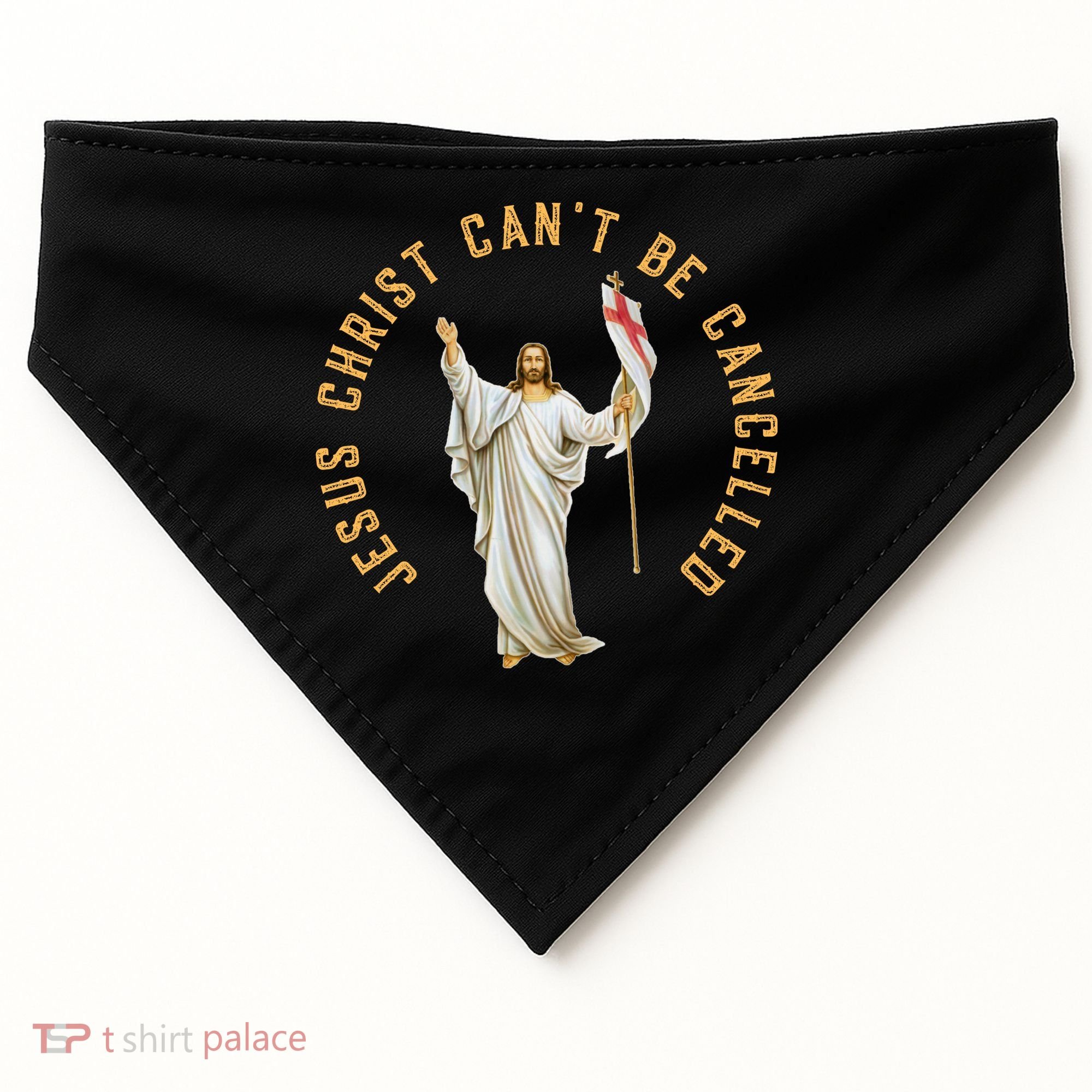 Roman Catholic Anti Cancel Culture USA-Made Doggie Bandana