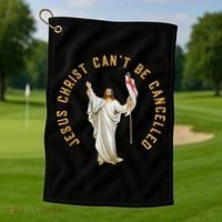 Roman Catholic Anti Cancel Culture Golf Towel thumb 1