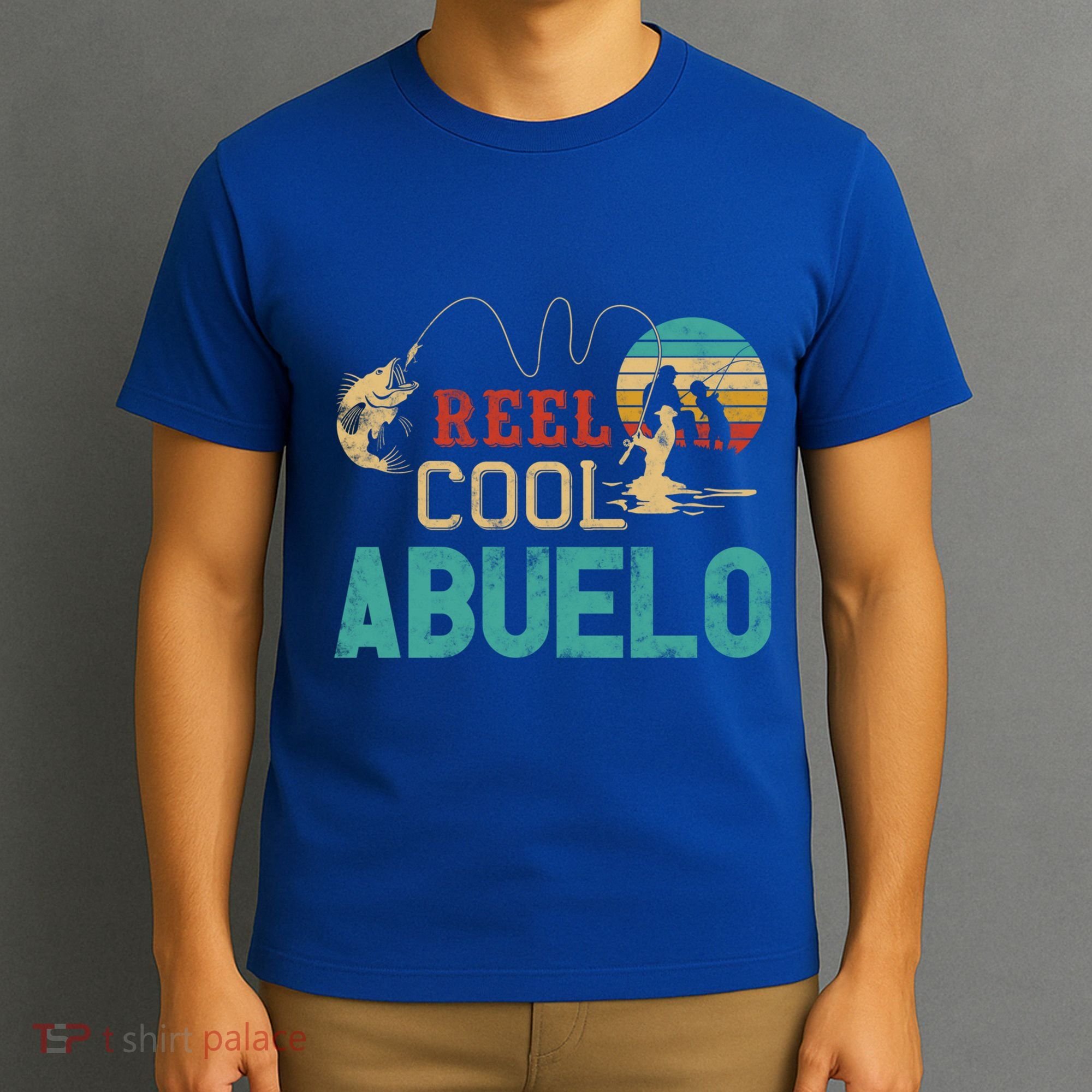 Reel Cool Abuelo Vintage Funny Fishing Rod Funny Gift Buelo Funny Gift T-Shirt