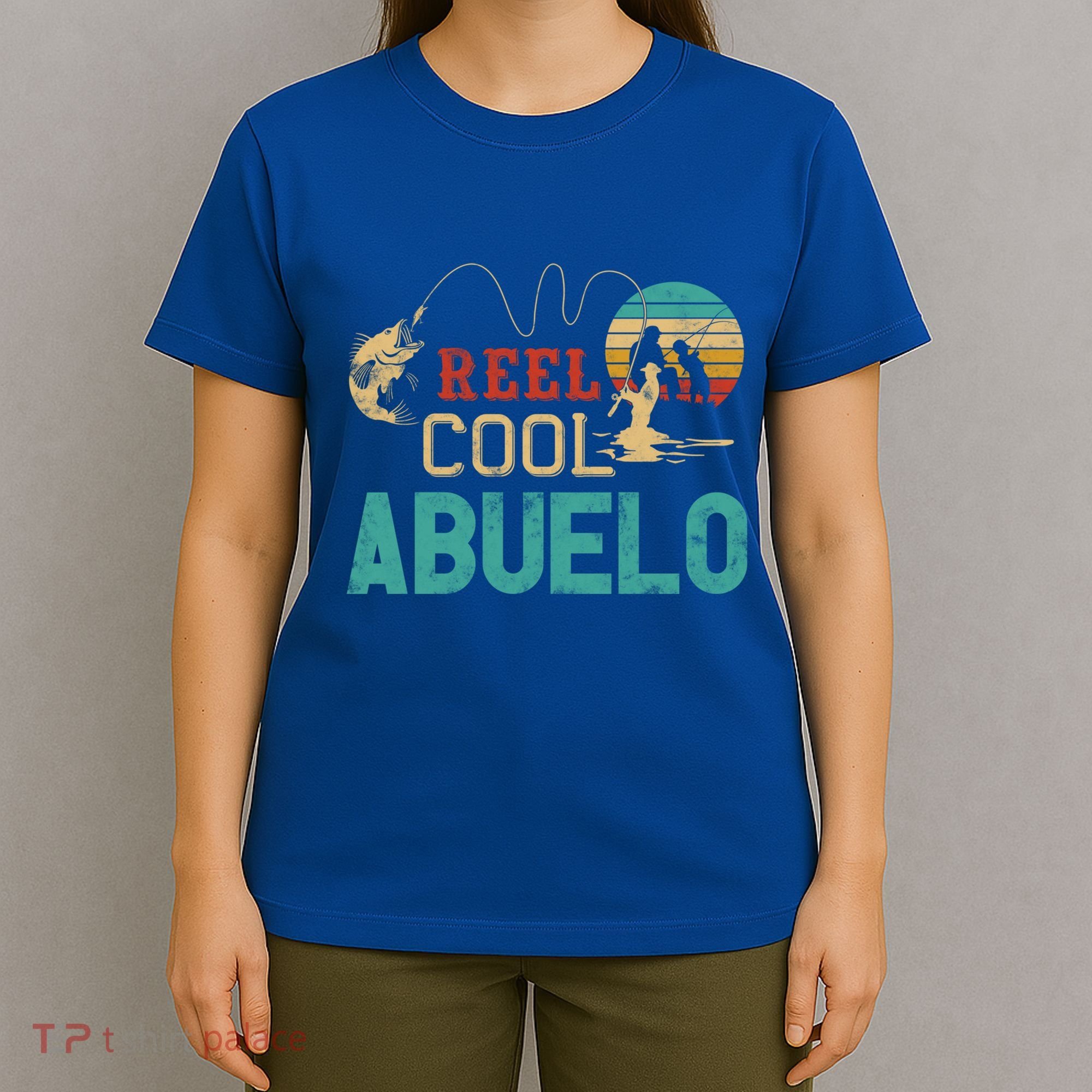 Reel Cool Abuelo Vintage Funny Fishing Rod Funny Gift Buelo Funny Gift T-Shirt