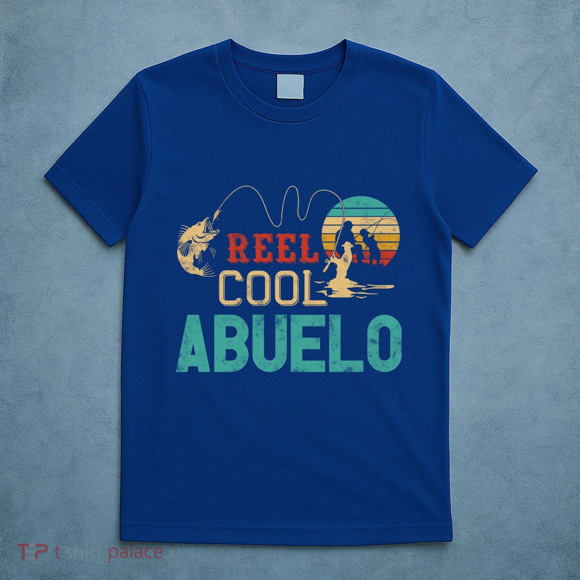 Reel Cool Abuelo Vintage Funny Fishing Rod Funny Gift Buelo Funny Gift T-Shirt