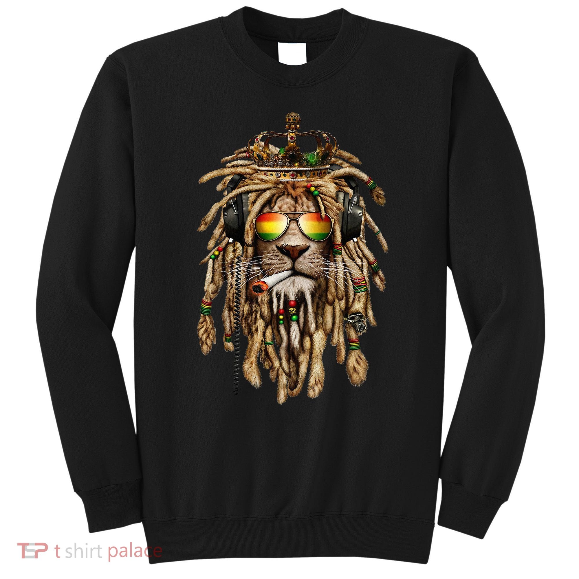 Rastafarian clothing and Reggae apparel with Reggae Lion Sweatshirt