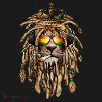 Rastafarian clothing and Reggae apparel with Reggae Lion Sweatshirt thumb 3