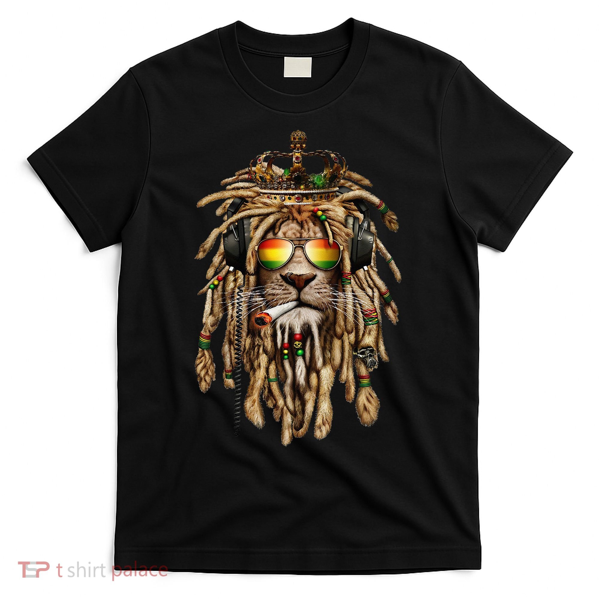 Rastafarian clothing and Reggae apparel with Reggae Lion T-Shirt