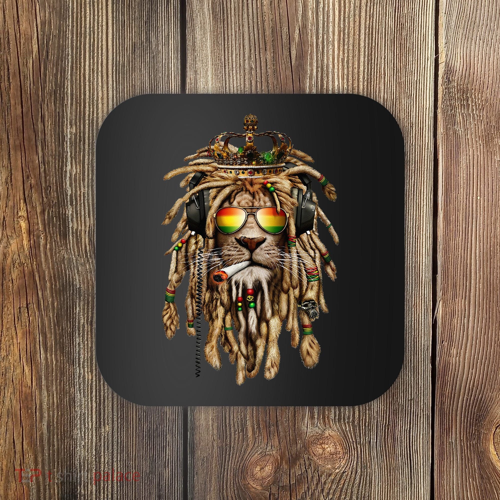 Rastafarian clothing and Reggae apparel with Reggae Lion Coaster