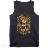 Rastafarian clothing and Reggae apparel with Reggae Lion Tank Top thumb 0