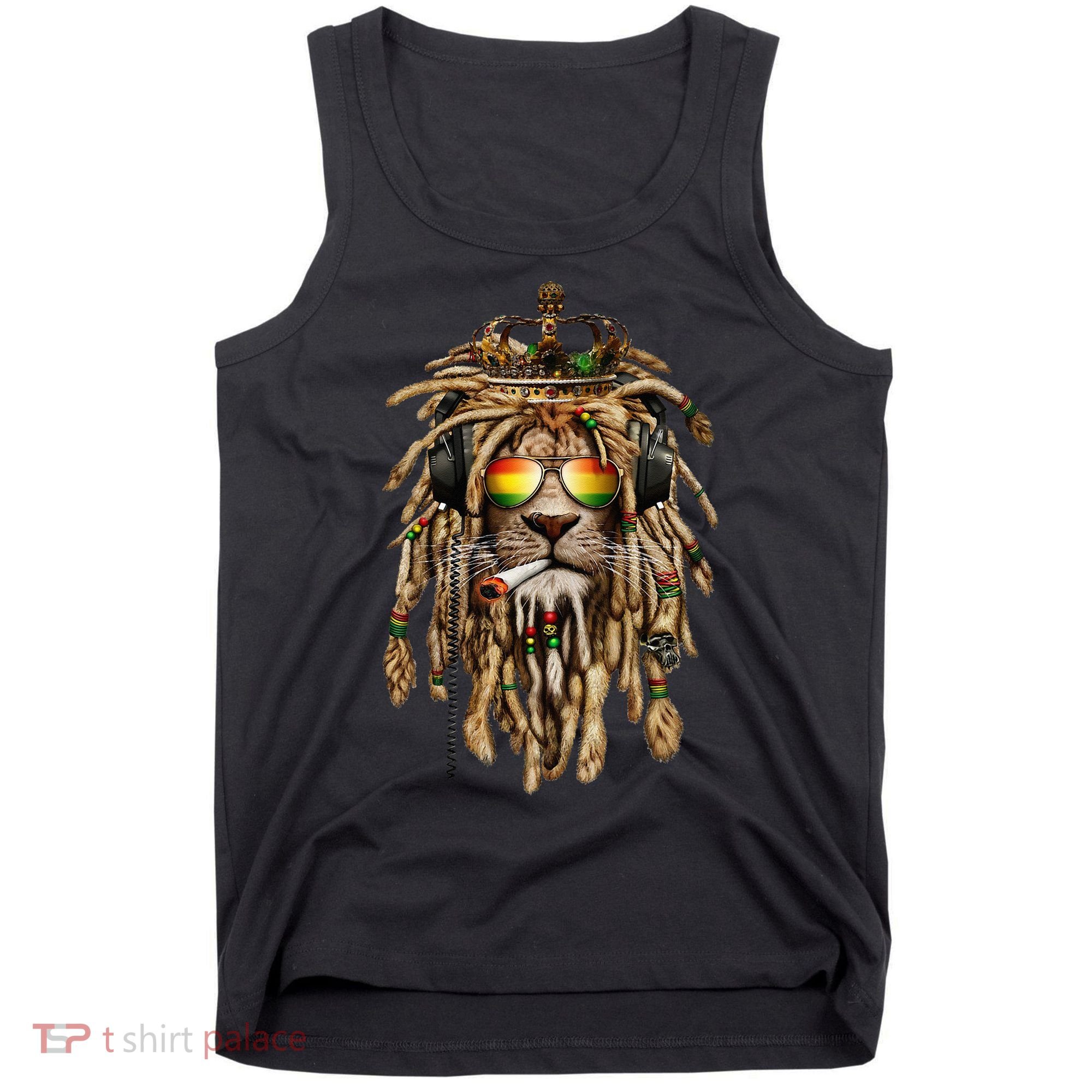 Rastafarian clothing and Reggae apparel with Reggae Lion Tank Top