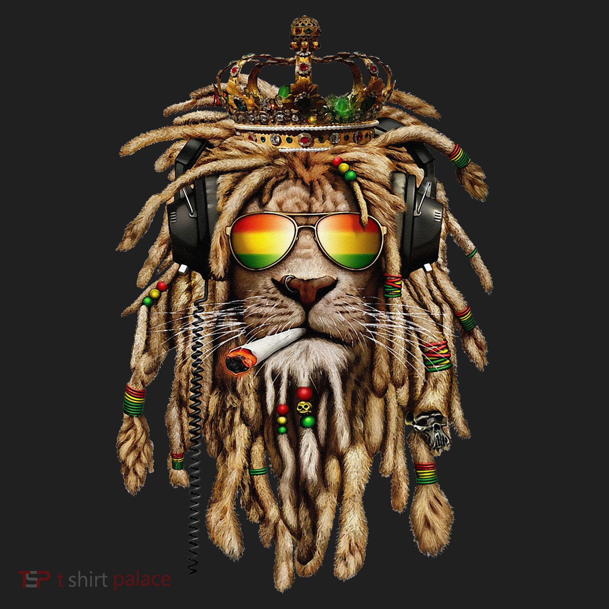 Rastafarian clothing and Reggae apparel with Reggae Lion Golf Towel