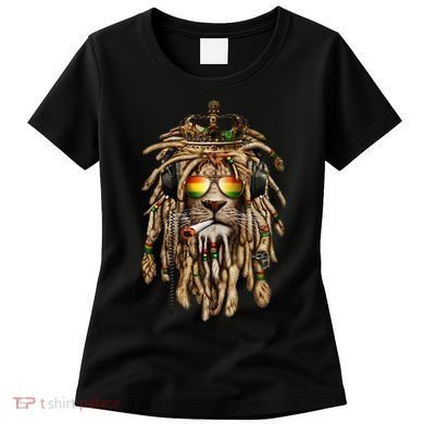 Rastafarian clothing and Reggae apparel with Reggae Lion Women's T-Shirt