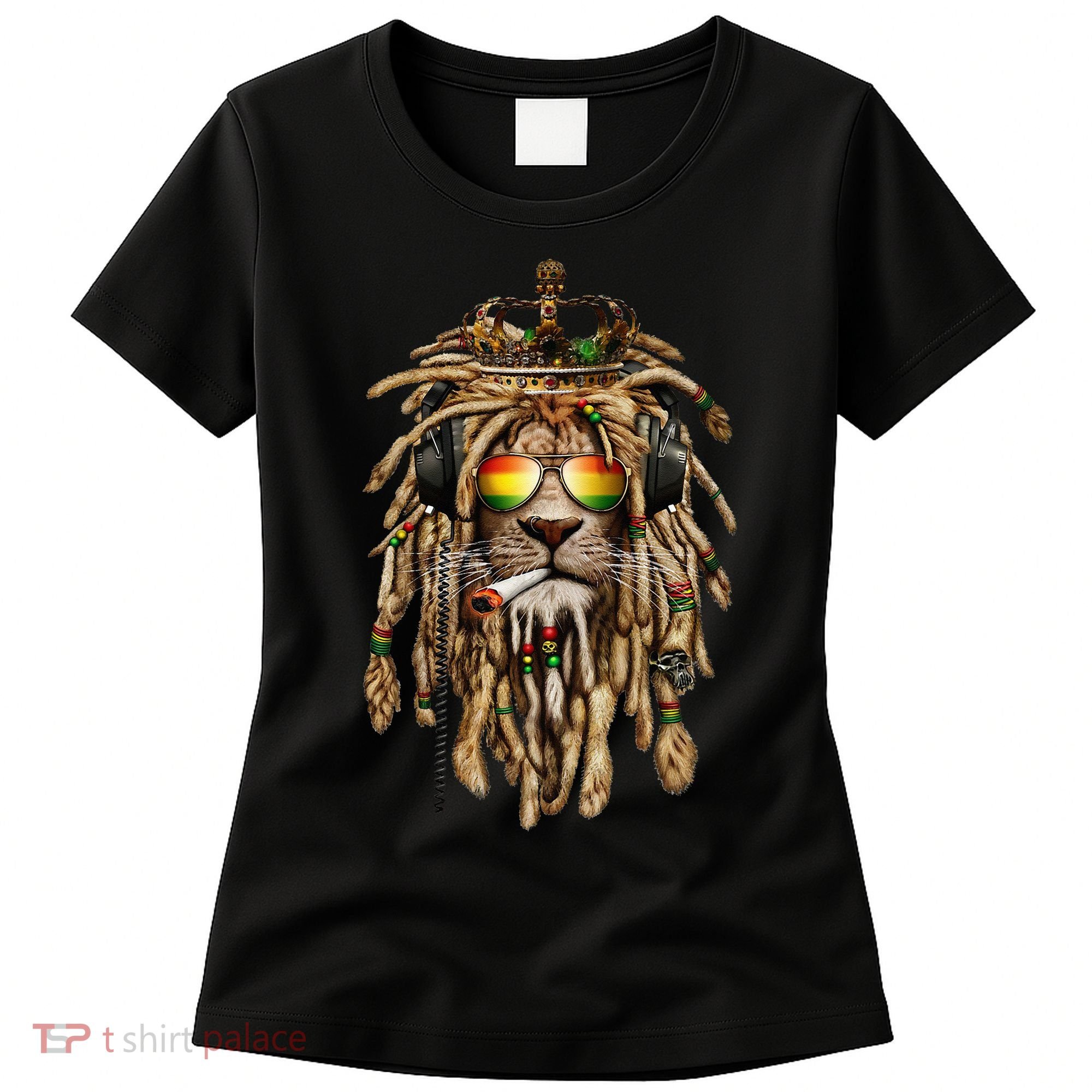 Rastafarian clothing and Reggae apparel with Reggae Lion Women's T-Shirt