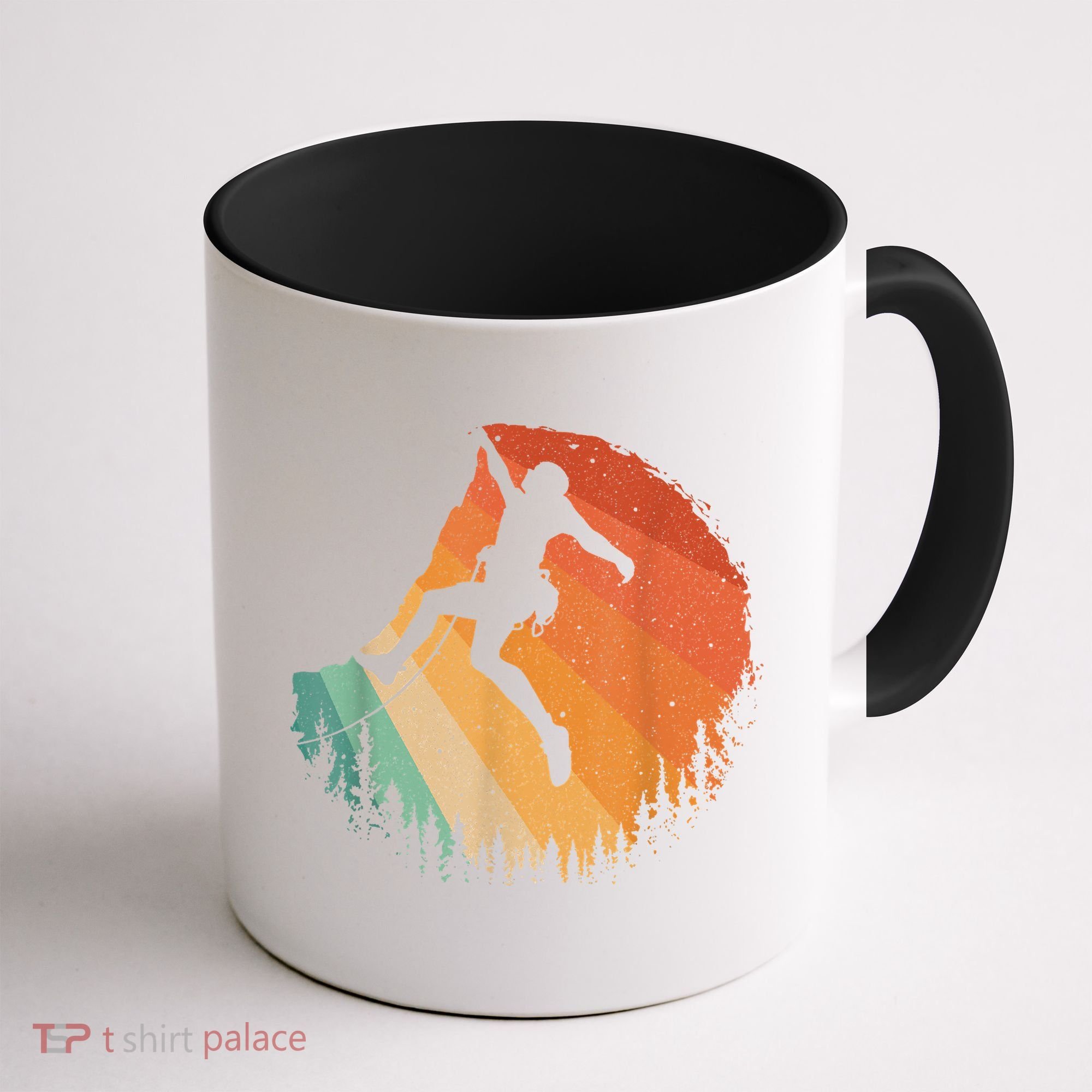 Rock Climbing Art Mountain Climber Bouldering Coffee Mug