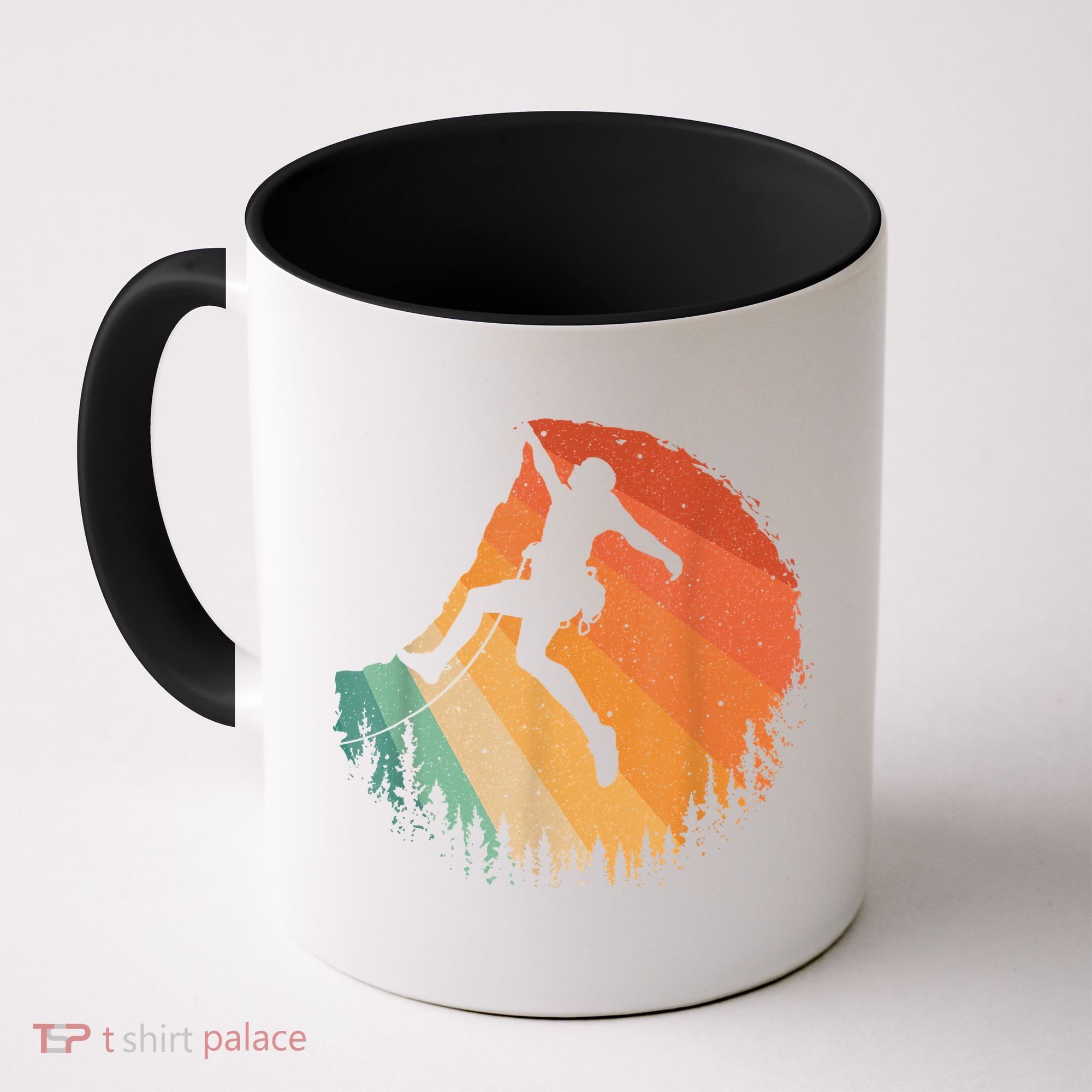 Rock Climbing Art Mountain Climber Bouldering Coffee Mug