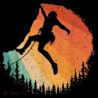 Rock Climbing Art Mountain Climber Bouldering Ornament thumb 1