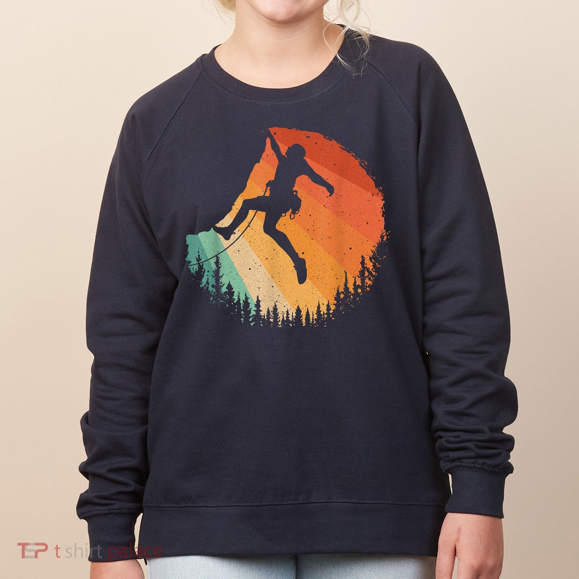 Rock Climbing Art Mountain Climber Bouldering Women's Sweatshirt