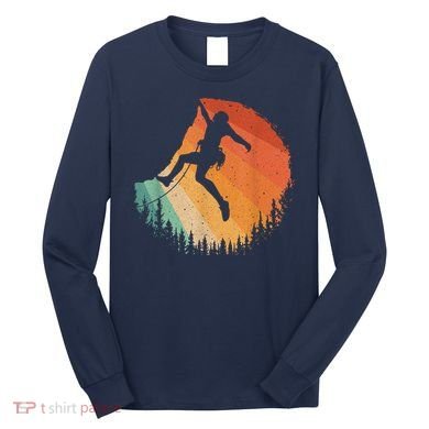 Rock Climbing Art Mountain Climber Bouldering Long Sleeve Shirt