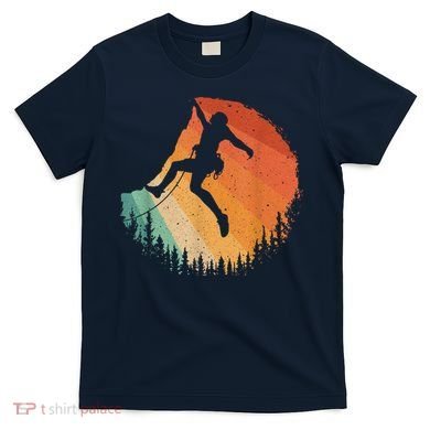 Rock Climbing Art Mountain Climber Bouldering T-Shirt