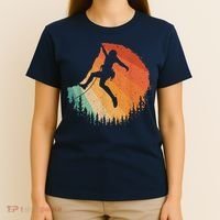 Rock Climbing Art Mountain Climber Bouldering T-Shirt thumb 4