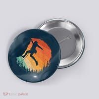 Rock Climbing Art Mountain Climber Bouldering Button thumb 0