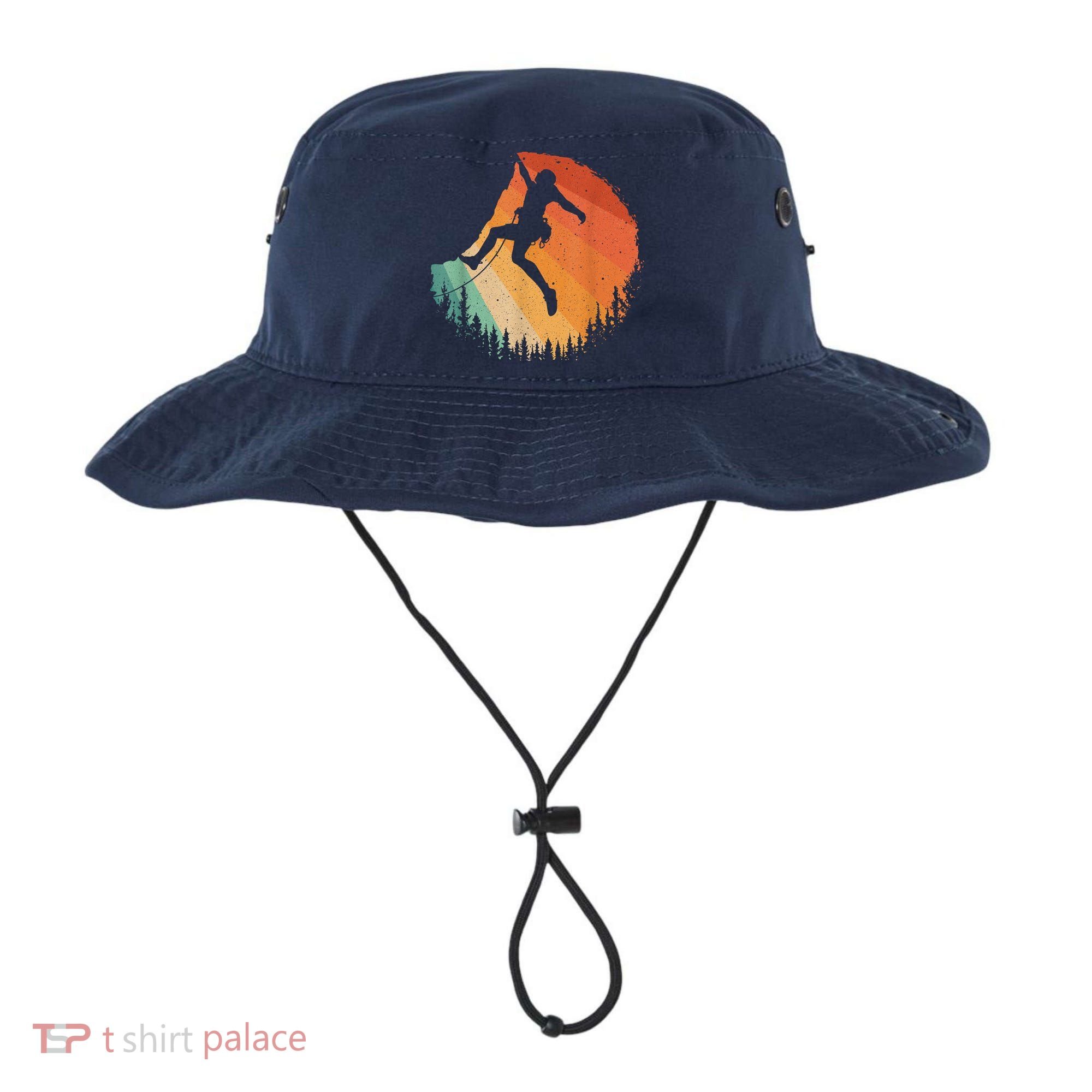 Rock Climbing Art Mountain Climber Bouldering Bucket Hat
