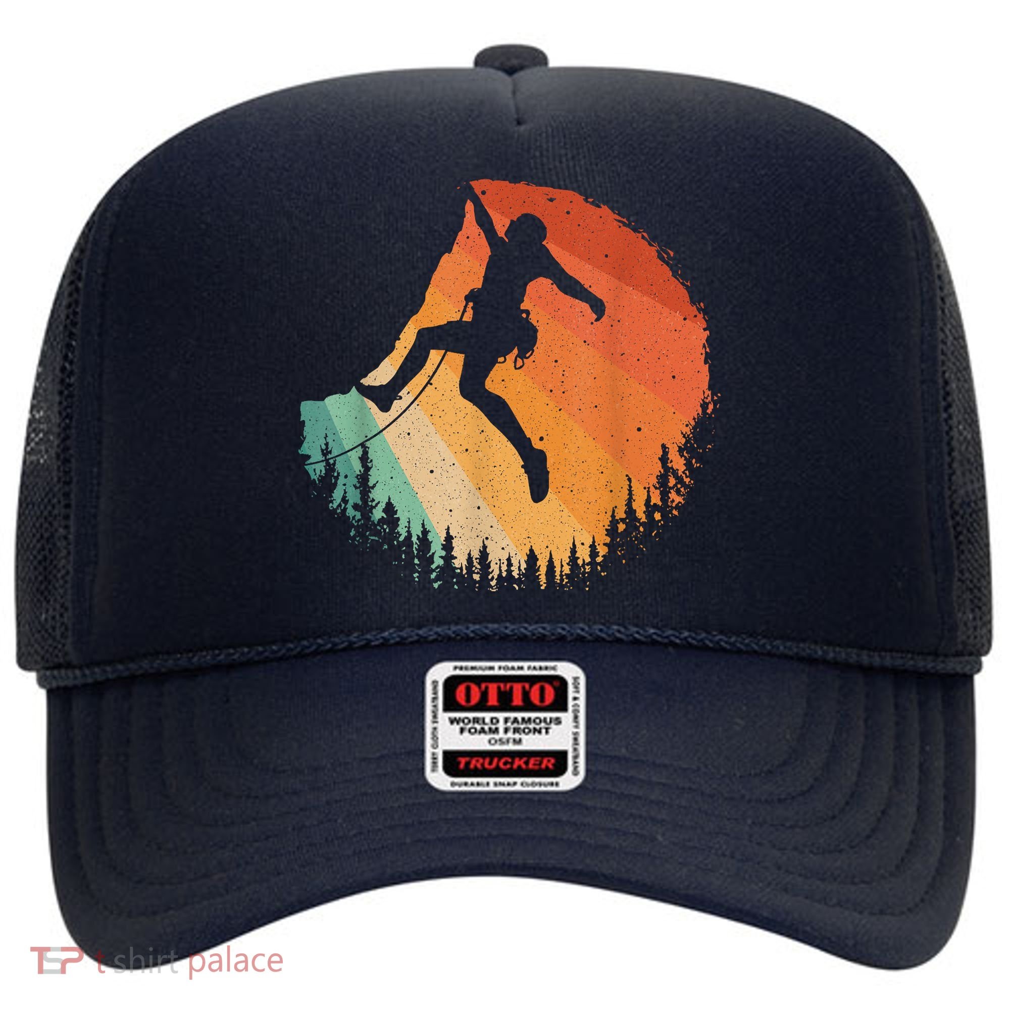 Rock Climbing Art Mountain Climber Bouldering Hat
