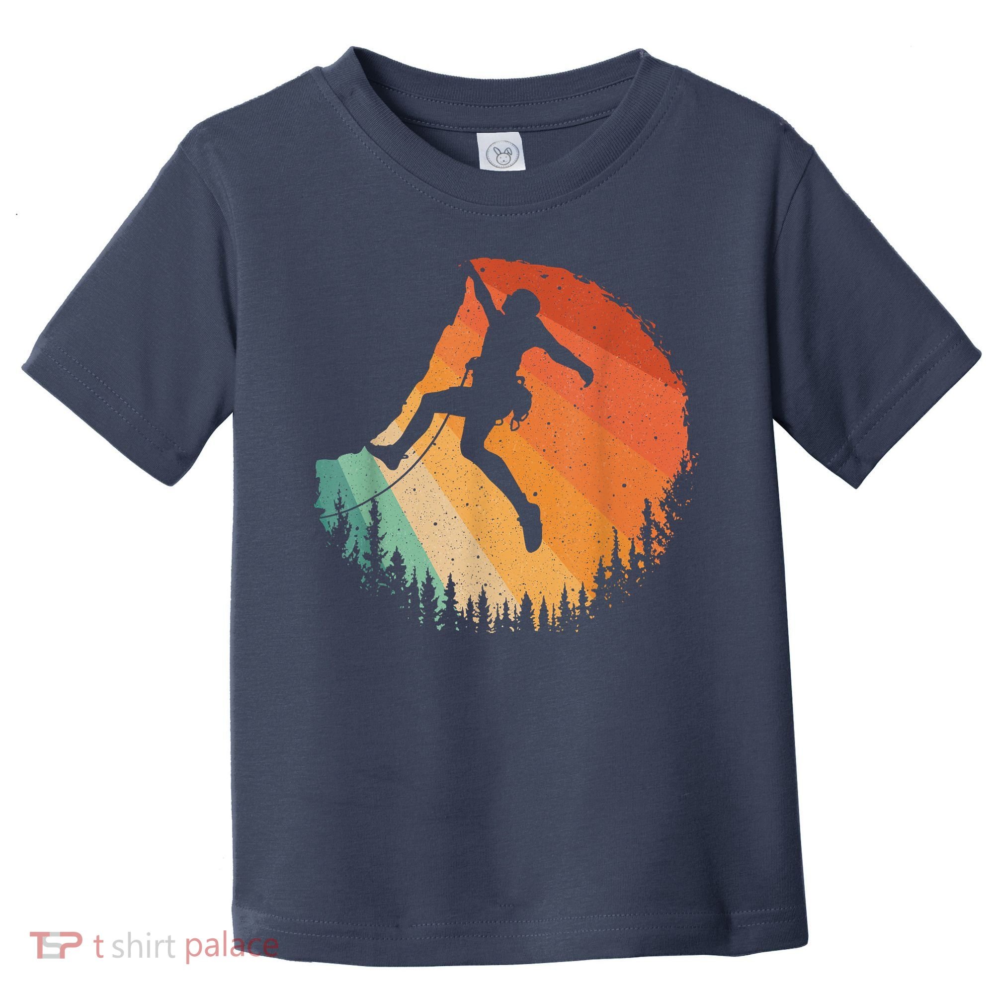 Rock Climbing Art Mountain Climber Bouldering Toddler T-Shirt