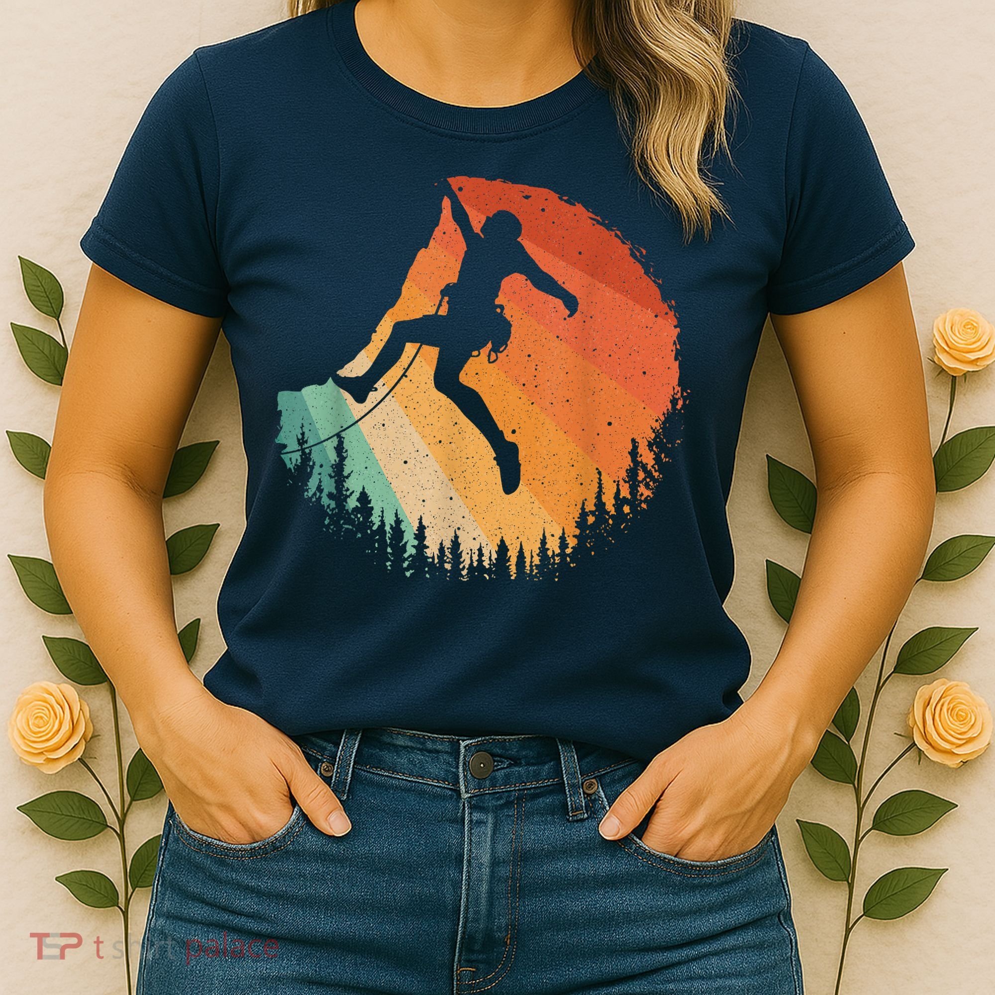 Rock Climbing Art Mountain Climber Bouldering Women's T-Shirt