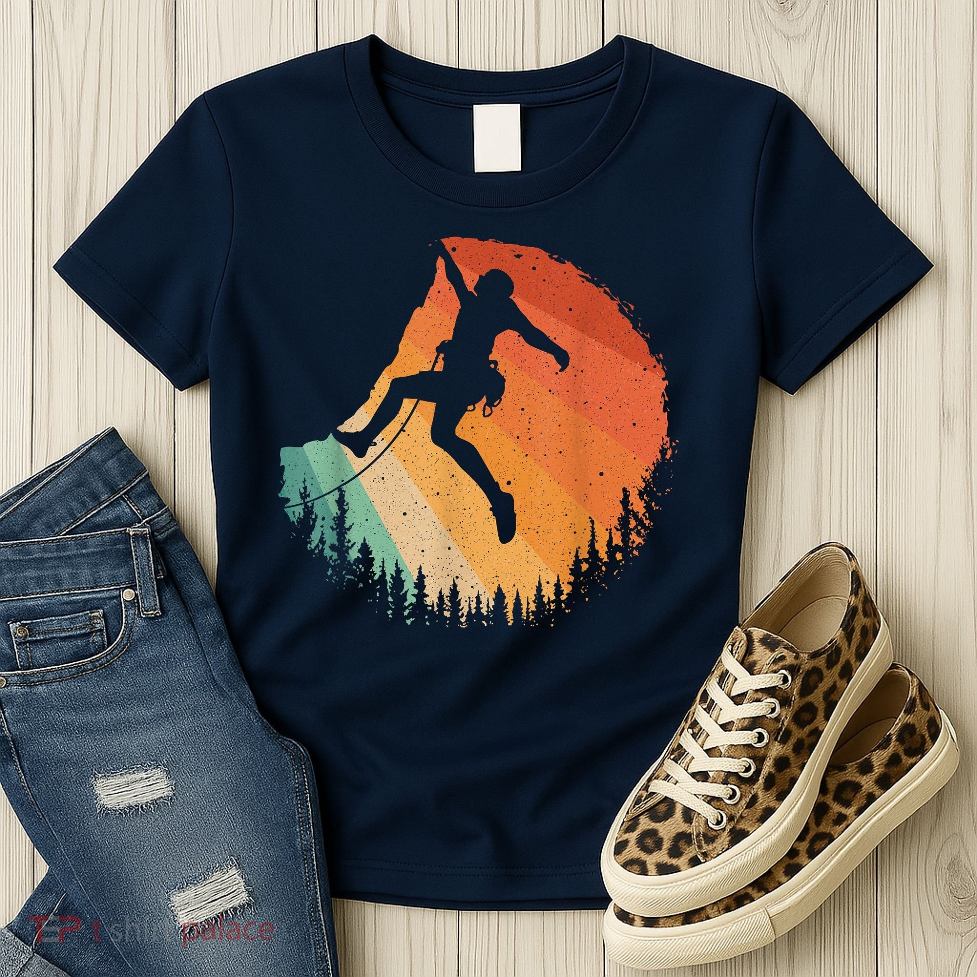 Rock Climbing Art Mountain Climber Bouldering Women's T-Shirt