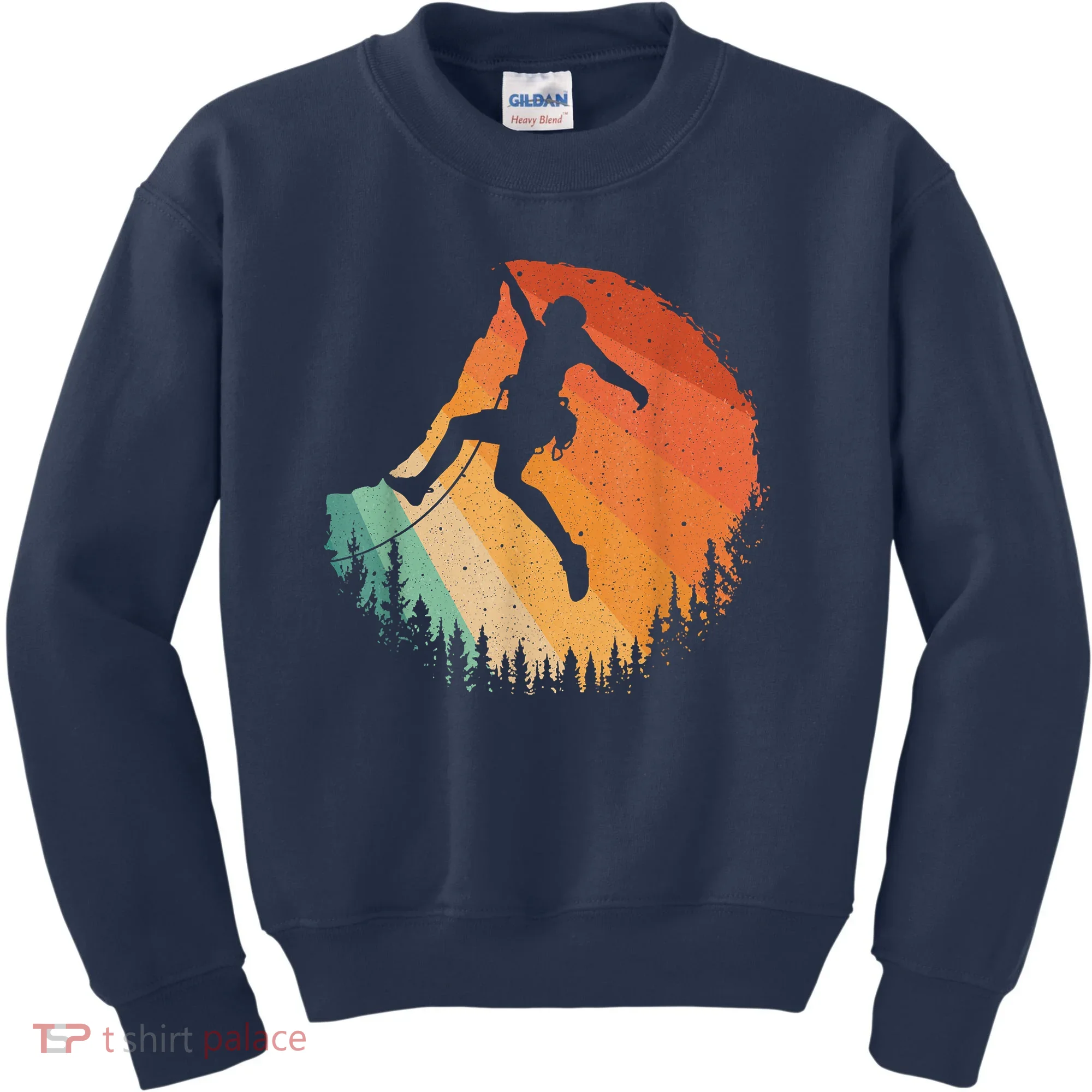 Rock Climbing Art Mountain Climber Bouldering Kids Sweatshirt