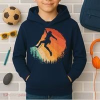 Rock Climbing Art Mountain Climber Bouldering Kids Hoodie thumb 2