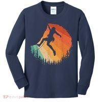 Rock Climbing Art Mountain Climber Bouldering Kids Long Sleeve Shirt thumb 0