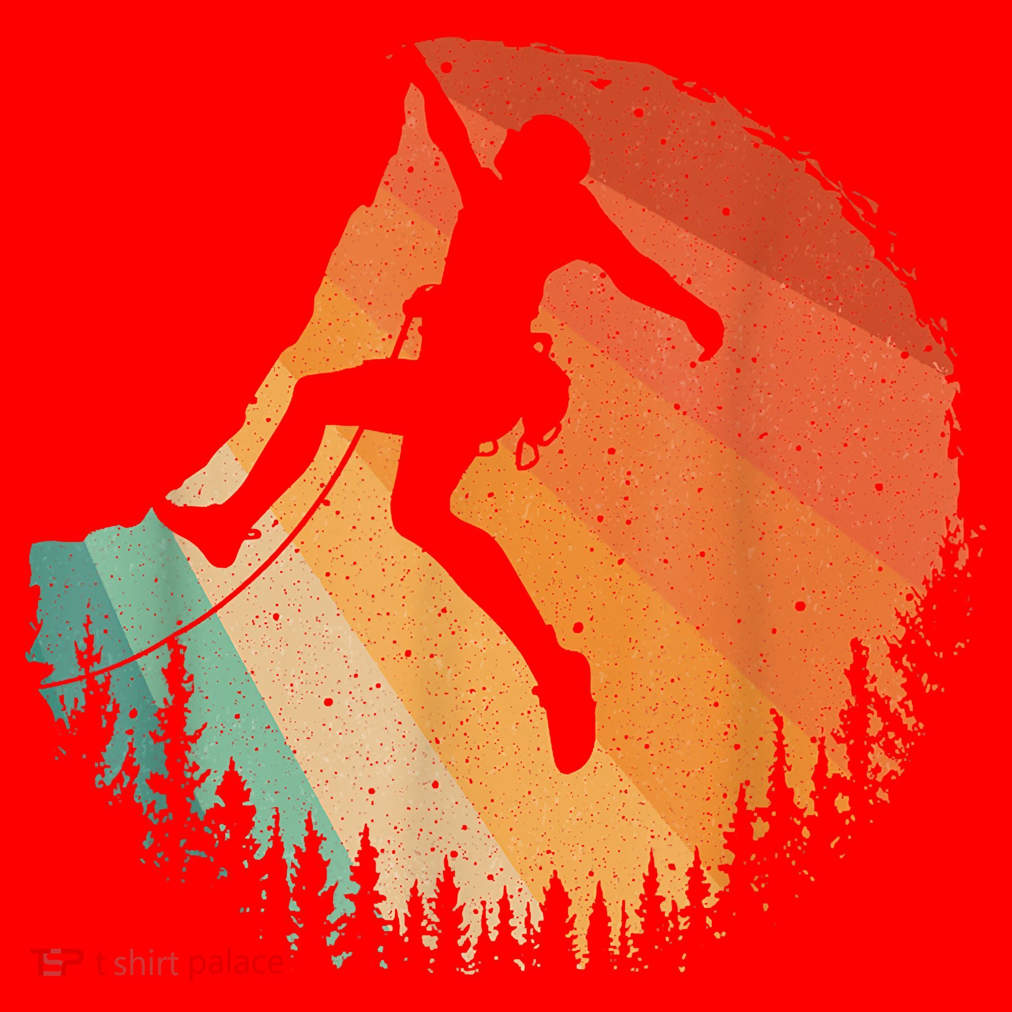 Rock Climbing Art Mountain Climber Bouldering Santa Hat