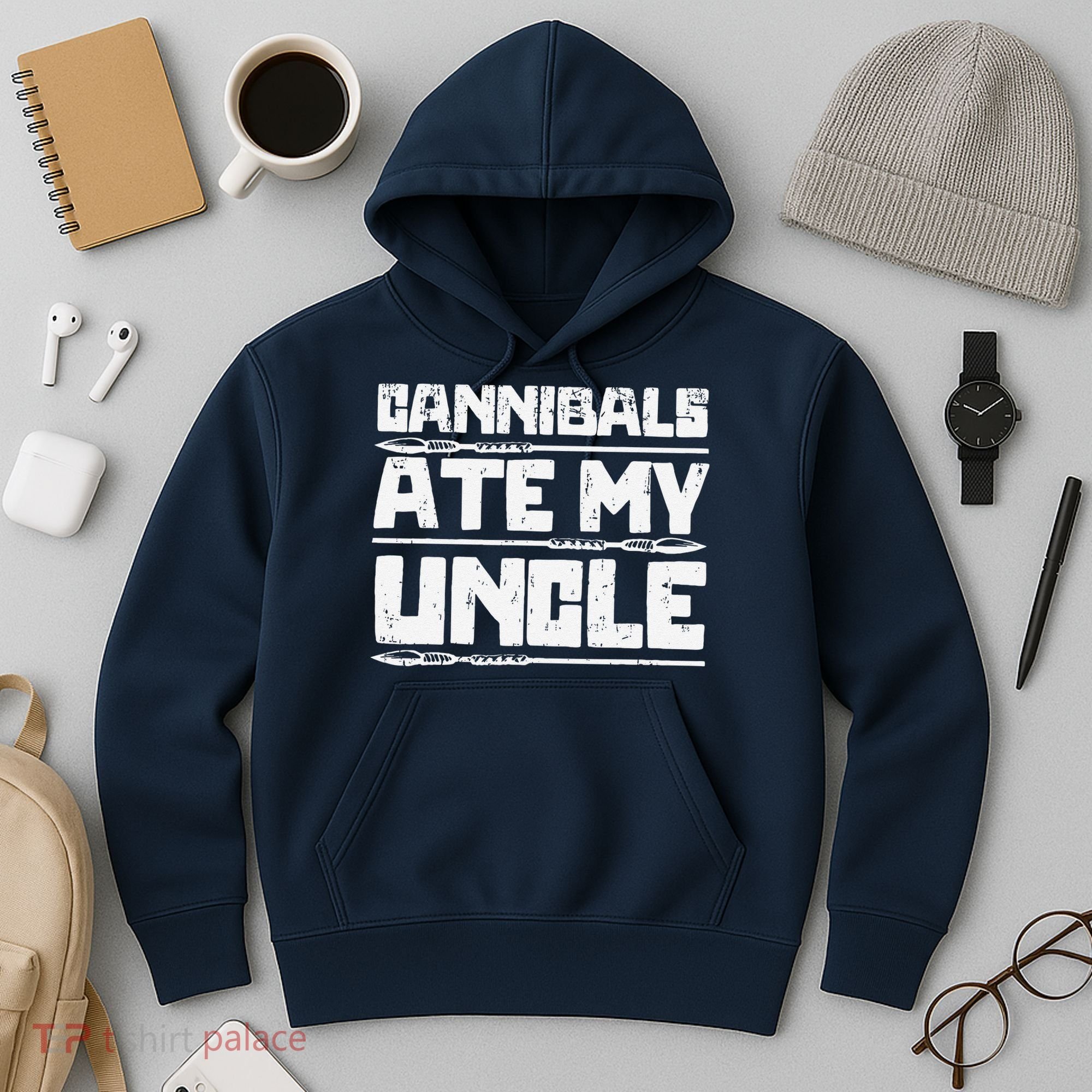 Retro Cannibals Ate My Uncle Joe Biden Satire Trump 2024 Hoodie