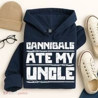 Retro Cannibals Ate My Uncle Joe Biden Satire Trump 2024 Hoodie thumb 4