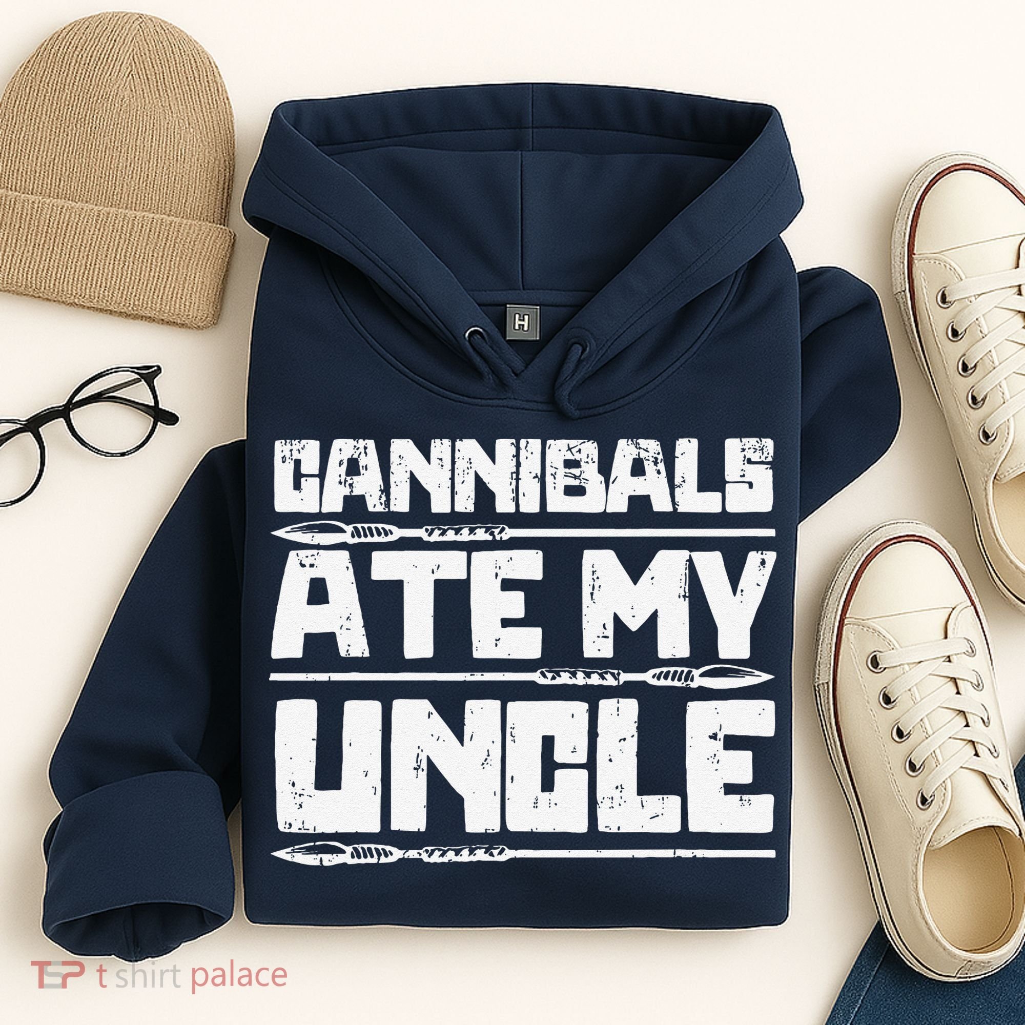 Retro Cannibals Ate My Uncle Joe Biden Satire Trump 2024 Hoodie