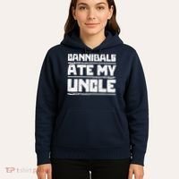 Retro Cannibals Ate My Uncle Joe Biden Satire Trump 2024 Hoodie thumb 5