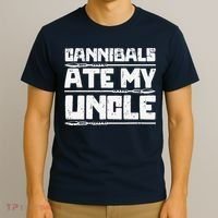 Retro Cannibals Ate My Uncle Joe Biden Satire Trump 2024 T-Shirt thumb 3