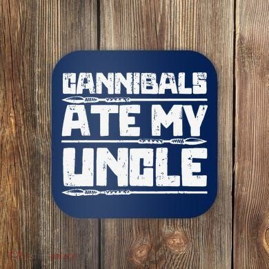 Retro Cannibals Ate My Uncle Joe Biden Satire Trump 2024 Coaster