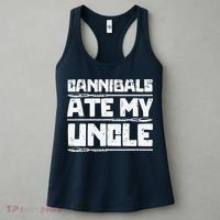 Retro Cannibals Ate My Uncle Joe Biden Satire Trump 2024 Women's Tank Top thumb 3