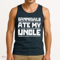 Retro Cannibals Ate My Uncle Joe Biden Satire Trump 2024 Tank Top thumb 3