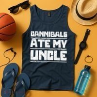 Retro Cannibals Ate My Uncle Joe Biden Satire Trump 2024 Tank Top thumb 4