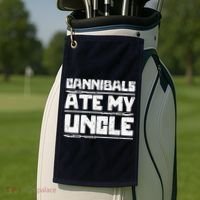 Retro Cannibals Ate My Uncle Joe Biden Satire Trump 2024 Golf Towel thumb 2