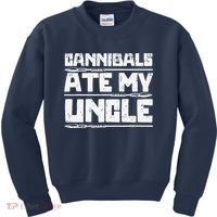 Retro Cannibals Ate My Uncle Joe Biden Satire Trump 2024 Kids Sweatshirt thumb 0