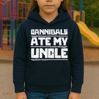 Retro Cannibals Ate My Uncle Joe Biden Satire Trump 2024 Kids Hoodie thumb 3