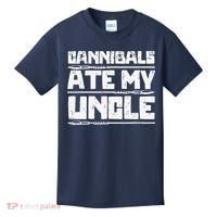 Retro Cannibals Ate My Uncle Joe Biden Satire Trump 2024 Kids T-Shirt thumb 0