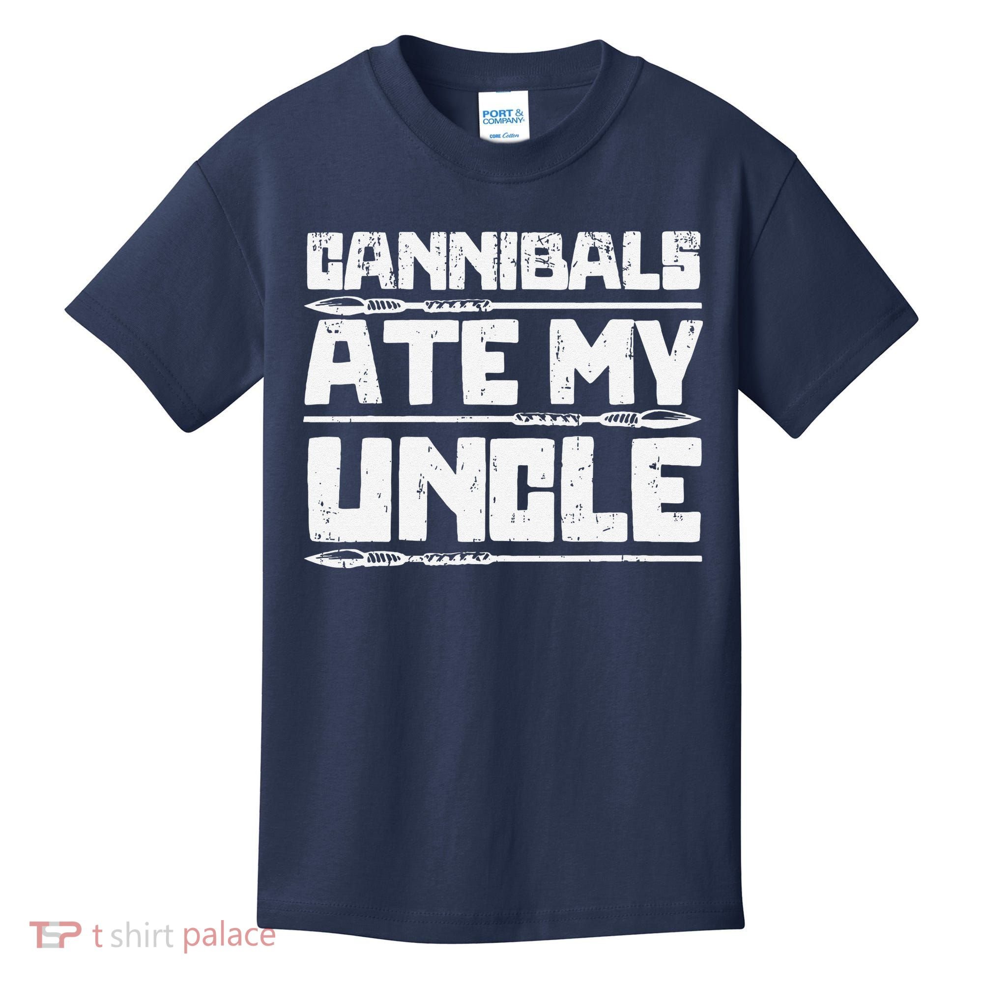 Retro Cannibals Ate My Uncle Joe Biden Satire Trump 2024 Kids T-Shirt