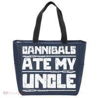 Retro Cannibals Ate My Uncle Joe Biden Satire Trump 2024 Tote Bag thumb 0