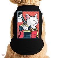 Retro Catzilla Ancient Japanese Cat Art - Anime Ninja Cat  Doggie Tank thumb 0