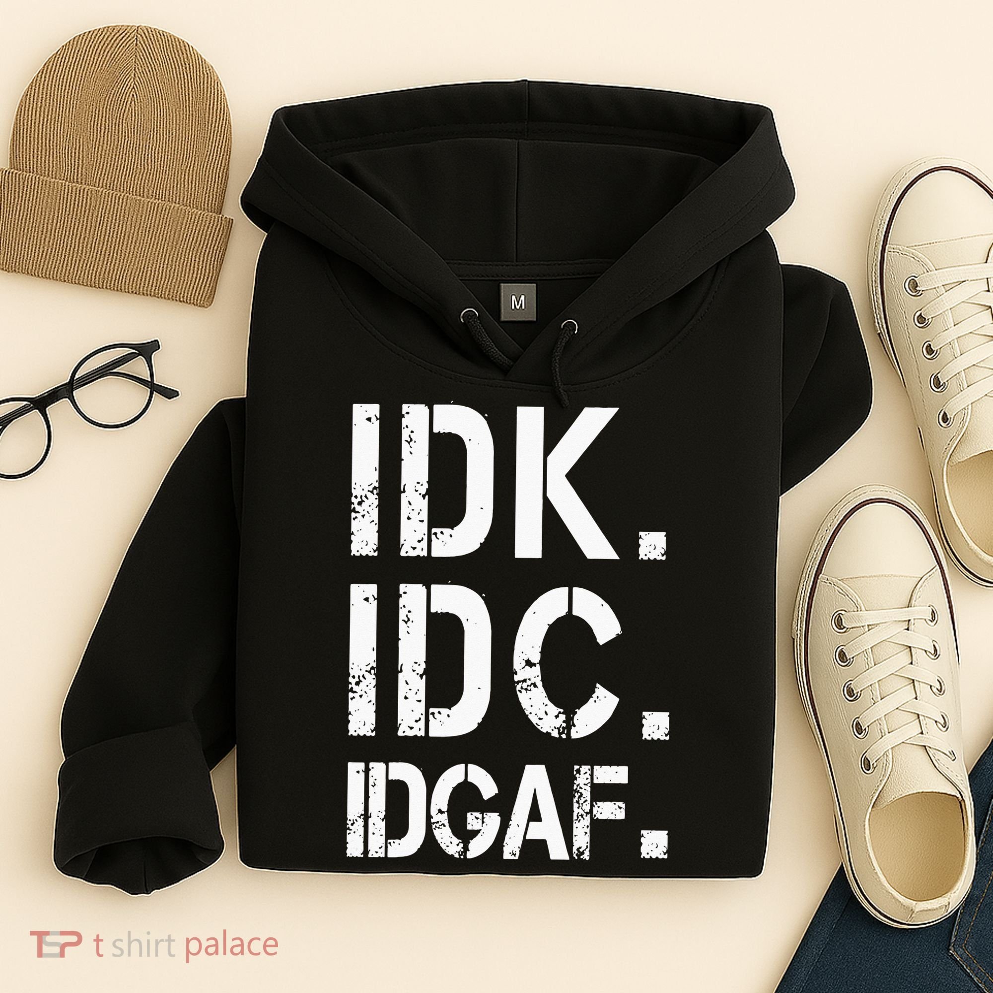 retro Crude and Tasteless IDK IDC IDGAF Hoodie