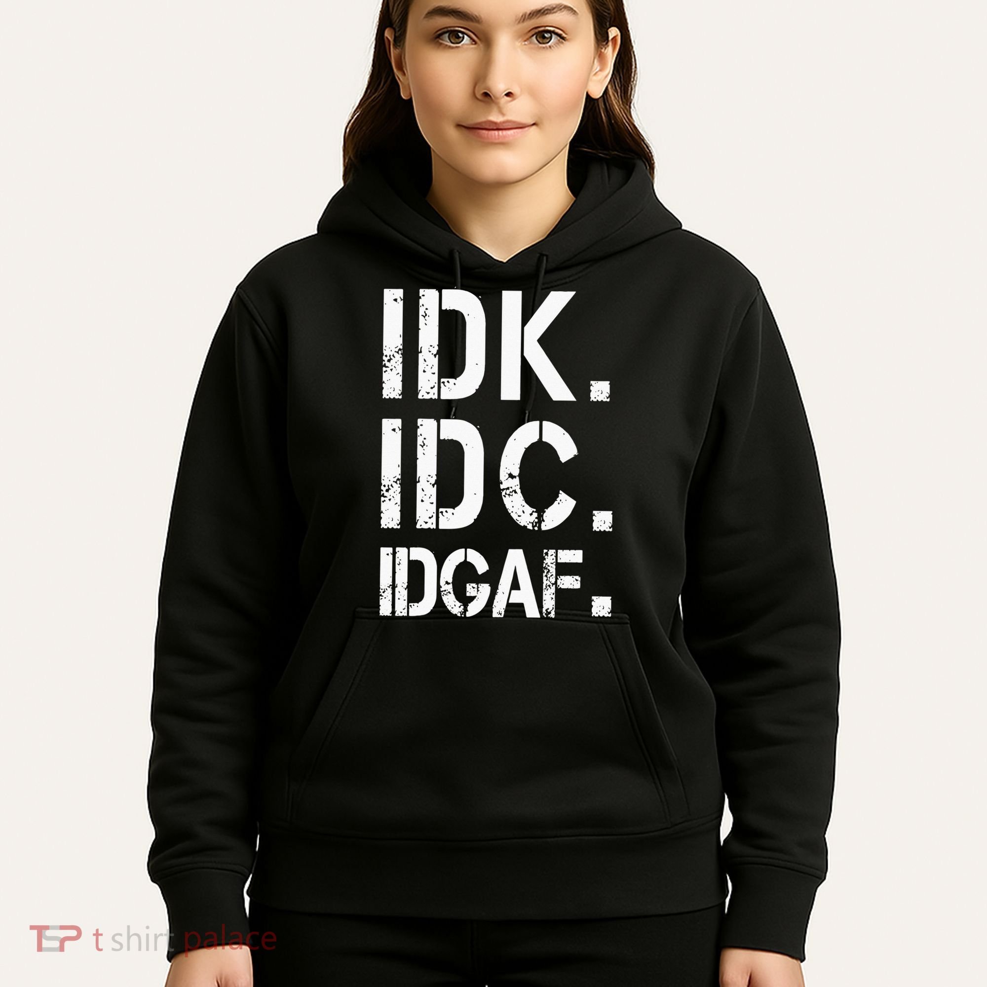 retro Crude and Tasteless IDK IDC IDGAF Hoodie